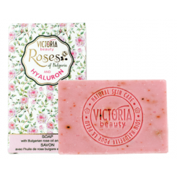 Глицеринов сапун с Българско розово масло и Хиалурон 70g - Victoria Beauty